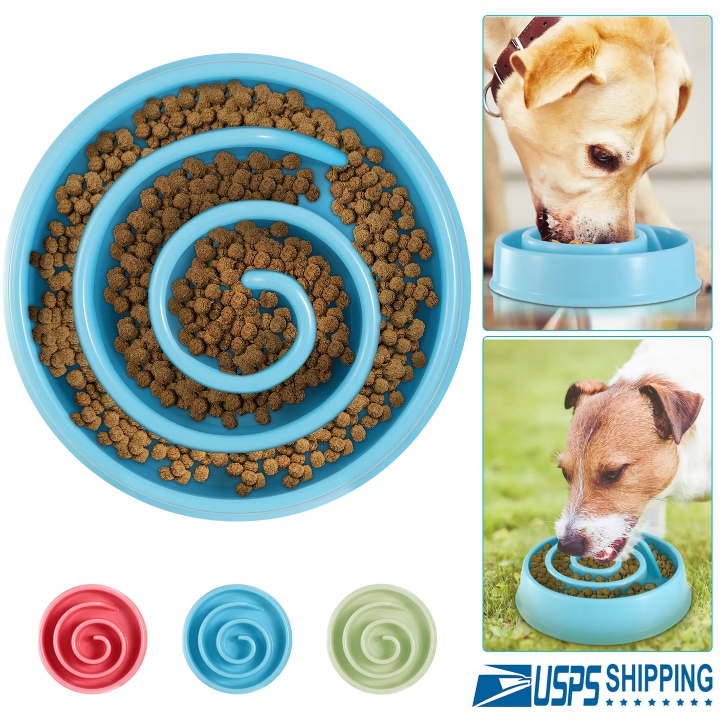 Dog Cat Slow Feeder Bowl Pet
