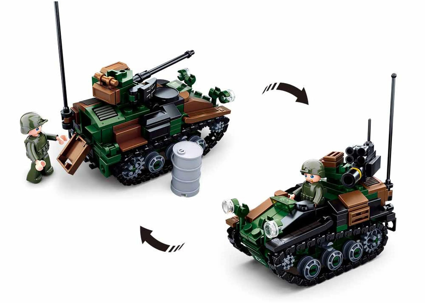 Model Bricks 2-in-1 - Wiesel Armored Weapons Carrier (245pcs)