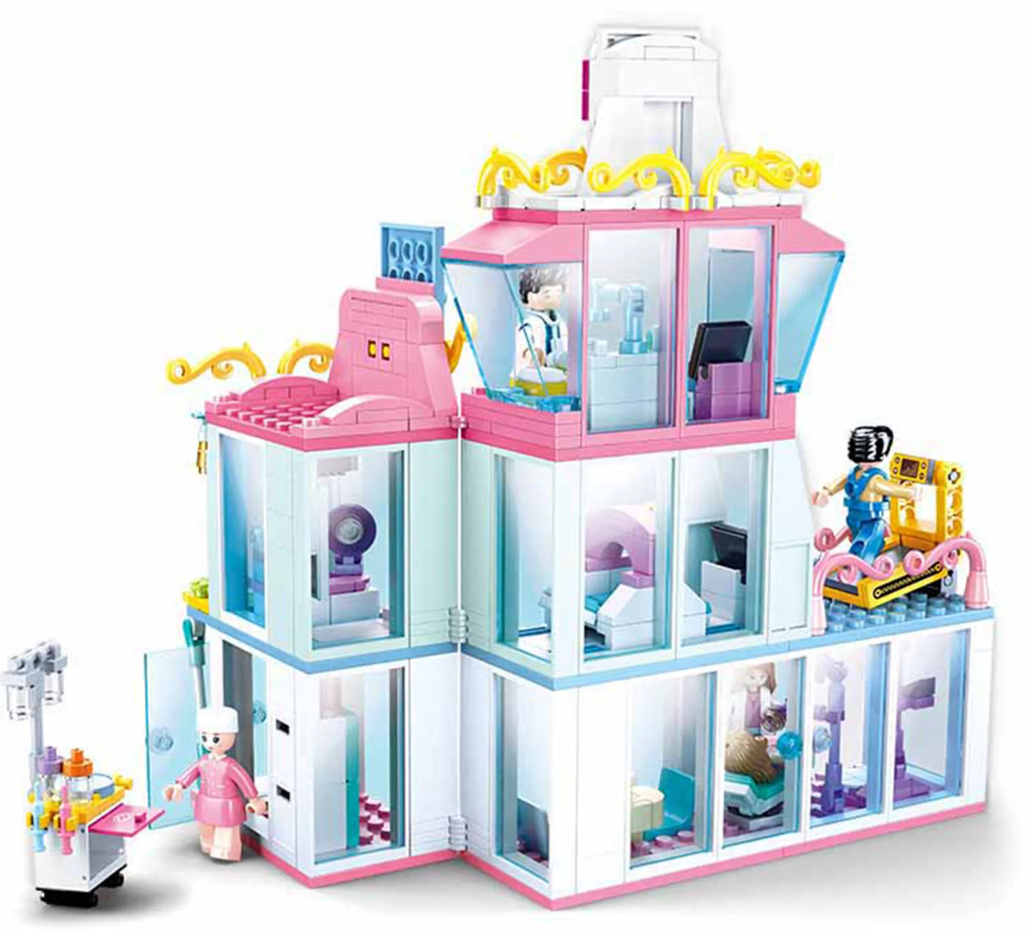 Girl's Dream Hospital Set Building Brick Kit (459 pcs)