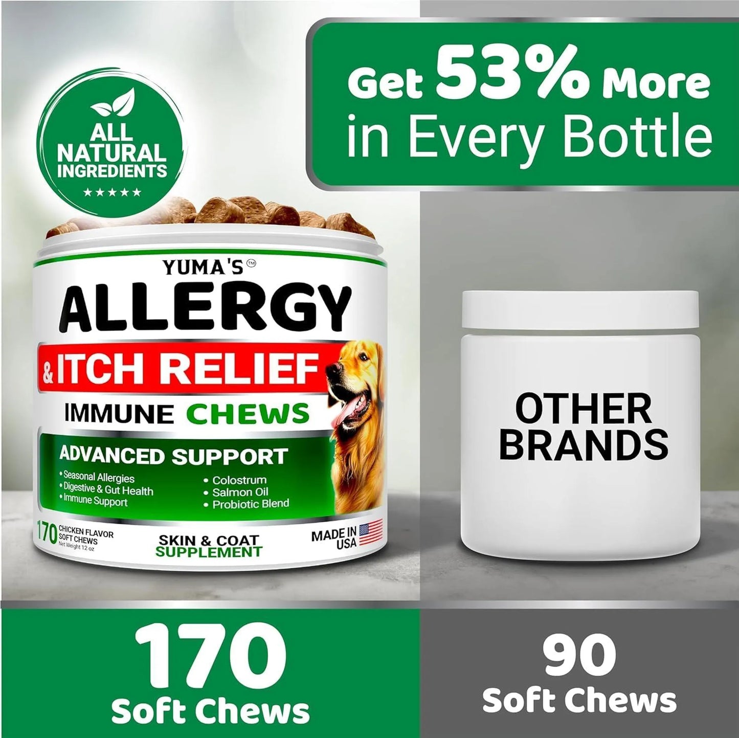 2 Pack Dog Allergy Relief Chews