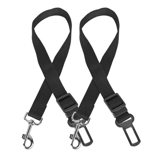 2Pcs Pet Dog Seat Belt Leash Adjustable Pet