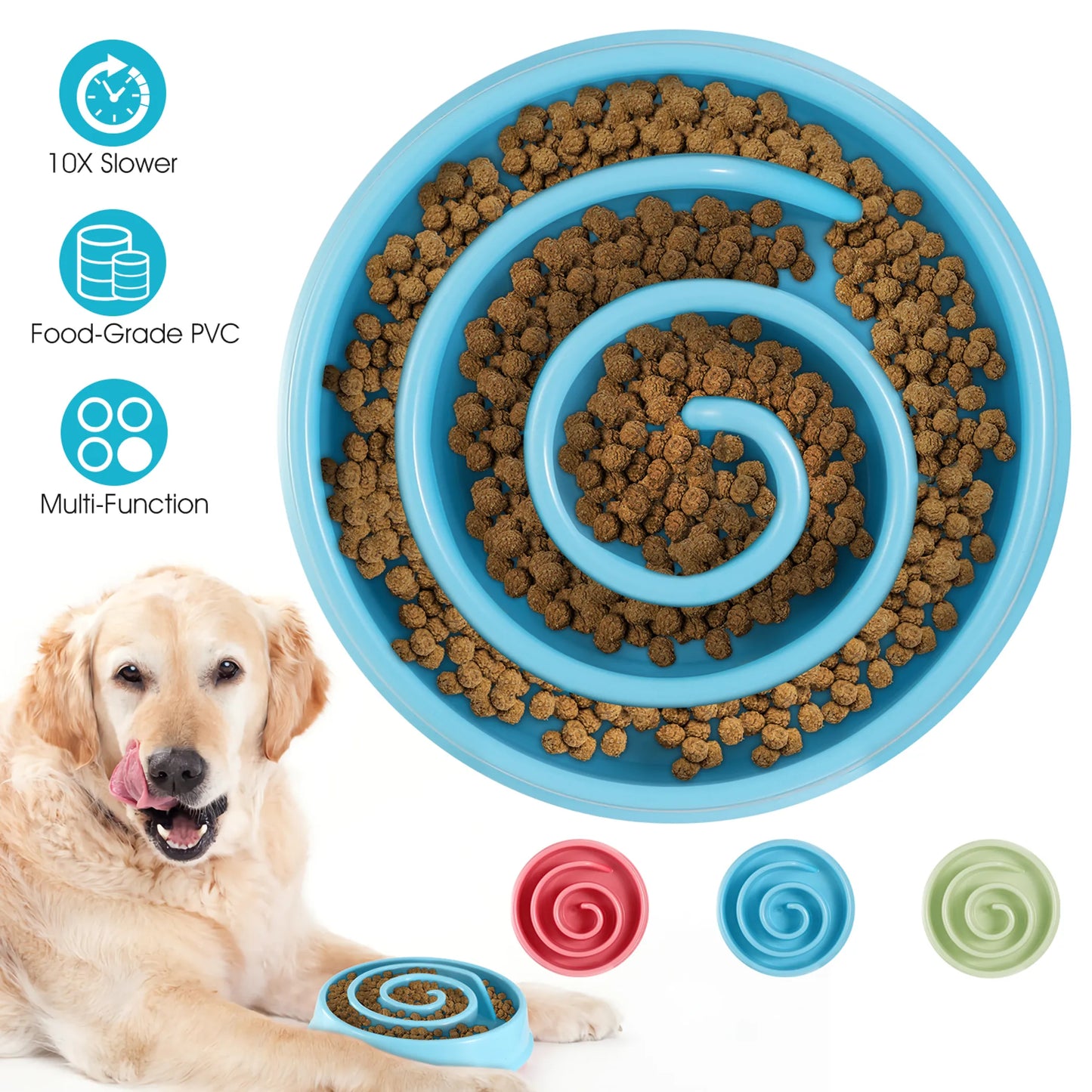 Dog Cat Slow Feeder Bowl Pet