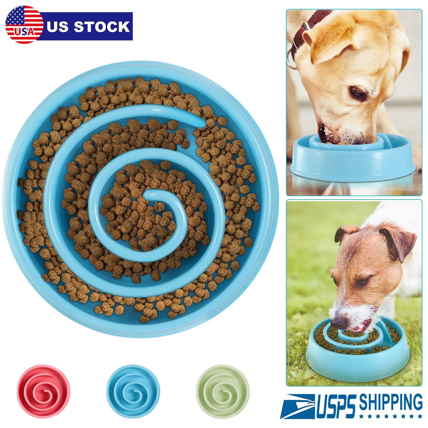 Dog Cat Slow Feeder Bowl Pet